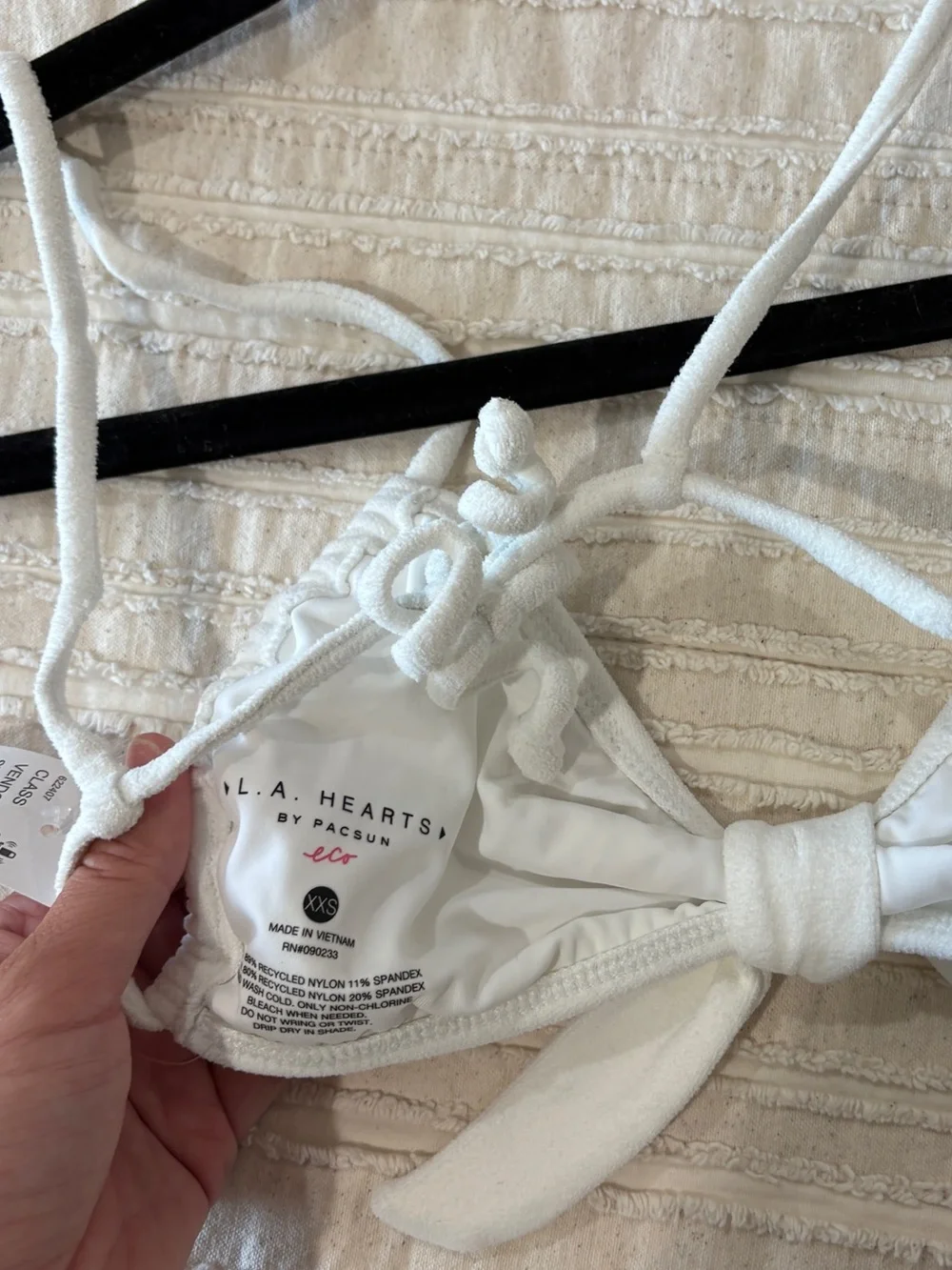 NWT PACSUN White Knotted Bikini Top